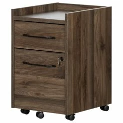 Top 10 😀 Decor Love Mobile File Cabinet, Lockable Design With Drawers & Metal Pulls, Natural Walnut 😉
