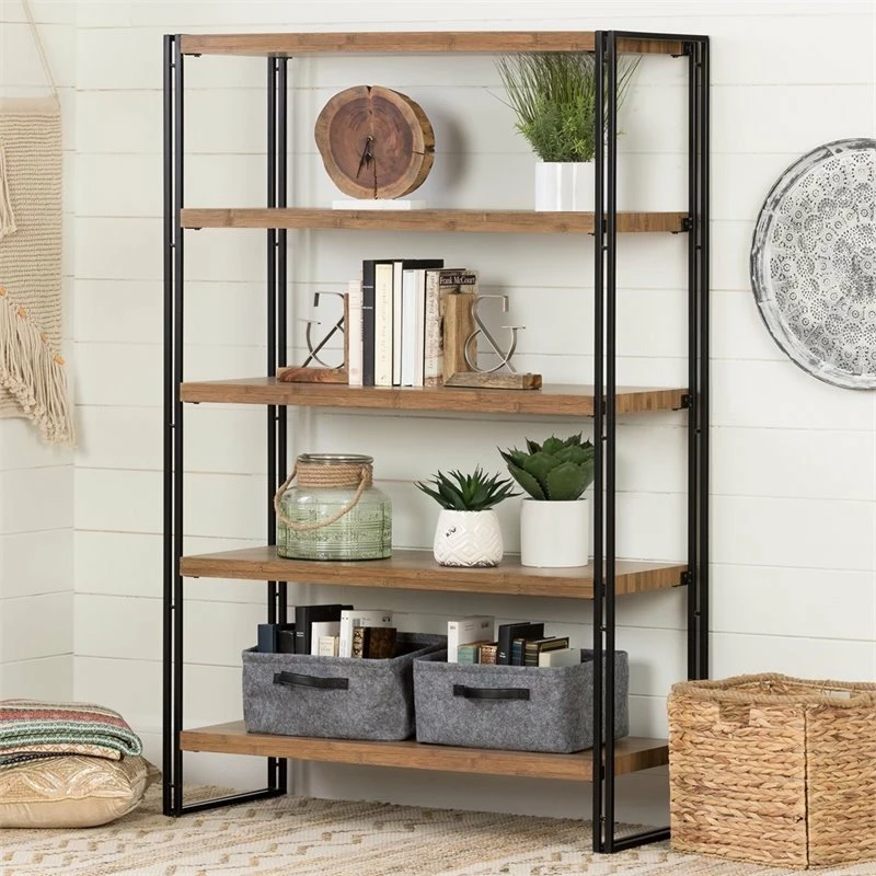 Hot Sale π South Shore Furniture South Shore Gimetri 4 Shelf Bookcase In Rustic Bamboo π 2 Hot Sale π South Shore Furniture South Shore Gimetri 4 Shelf Bookcase In Rustic Bamboo π - Image 2