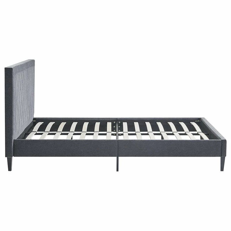 Brand new 💯 Decor Love Modern Platform Bed, Charcoal Upholstery & Diamond Tufted Headboard, Queen ❤️ 3 Brand new 💯 Decor Love Modern Platform Bed, Charcoal Upholstery & Diamond Tufted Headboard, Queen ❤️ - Image 3