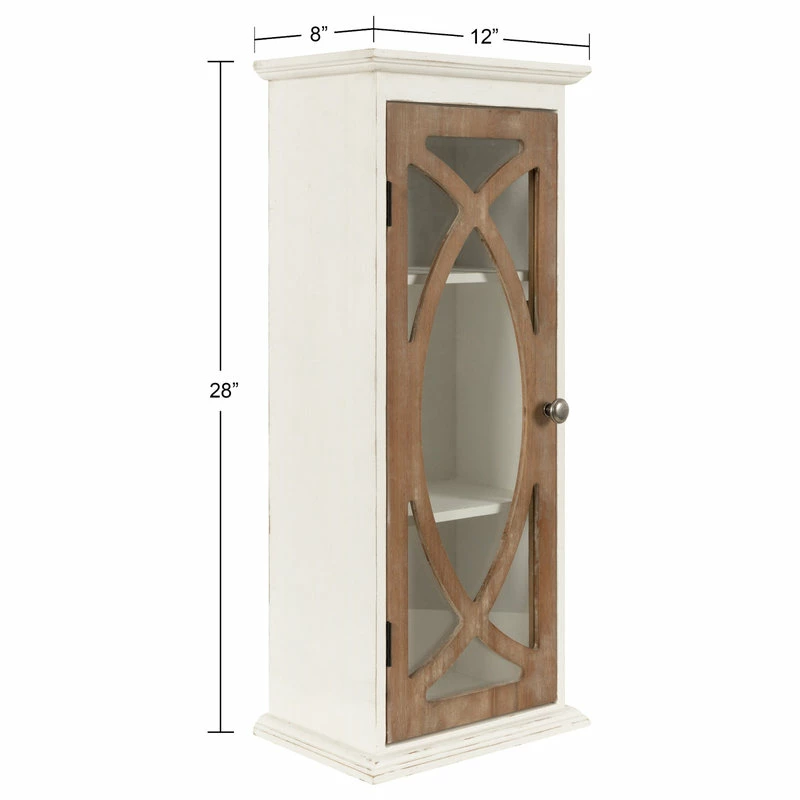 Coupon ๐ Uniek Quinlan Decorative Wood Wall Cabinet, White/Brown, 12x8x28 โ 2 Coupon ๐ Uniek Quinlan Decorative Wood Wall Cabinet, White/Brown, 12x8x28 โ - Image 2