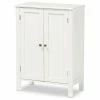 Hot Sale ❤️ Baxton Studio Cottage And Farmhouse White Finished 2-Door Wood Multipurpose Storage Cabinet 👏
