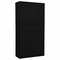 Top 10 🧨 Vida XL LLC VidaXL Office Cabinet Black 70.9" Steel Office File Storage Cabinet Furniture ⭐
