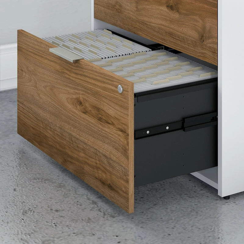 Buy ๐ Bush Industries Jamestown 2-Drawer Lateral File Cabinet, Assembled, White And Fresh Walnut โจ 4 Buy ๐ Bush Industries Jamestown 2-Drawer Lateral File Cabinet, Assembled, White And Fresh Walnut โจ - Image 4
