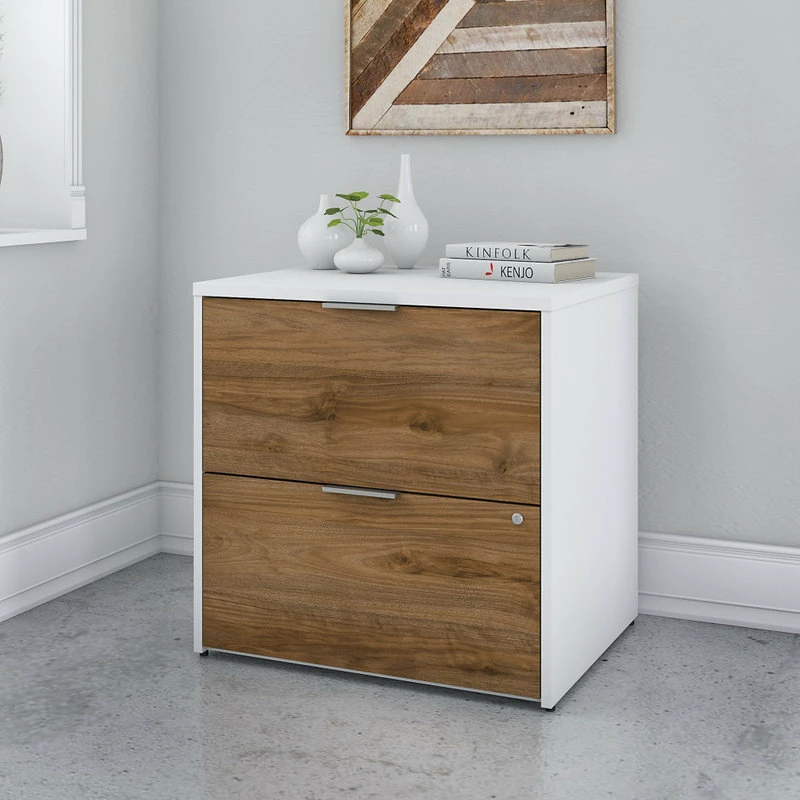 Buy ๐ Bush Industries Jamestown 2-Drawer Lateral File Cabinet, Assembled, White And Fresh Walnut โจ 2 Buy ๐ Bush Industries Jamestown 2-Drawer Lateral File Cabinet, Assembled, White And Fresh Walnut โจ - Image 2