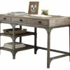 New 👍 Scranton & Co Writing Desk In Weathered Oak And Antique Silver ✔️