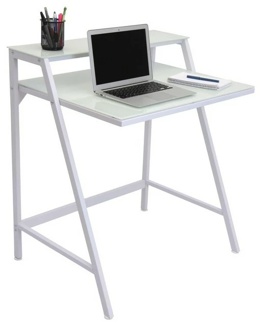Promo 👍 LumiSource 2-Tier Desk, White ✨ 1 Promo 👍 LumiSource 2-Tier Desk, White ✨