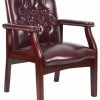 Top 10 🌟 Boss Office Products Boss Office Traditional Faux Leather Tufted Guest Chair In Oxblood 💯
