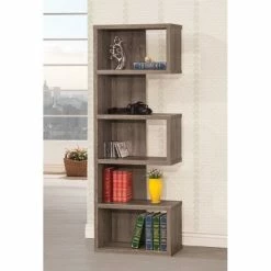 Best Sale 🤩 Coaster Home Furnishings Coaster Semi Backless Bookcase In Dark Gray 👏