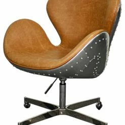 New ❤️ New Pacific Direct Inc. Duval Swivel Office Chair, Distressed Caramel 🤩