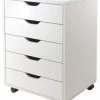Flash Sale 🌟 Scranton & Co 5 Drawer Wood Mobile File Cabinet In White 🔔